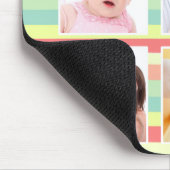 Cute Summer Stripes Photo Collage Muismat (Hoek)