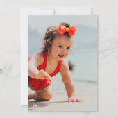 Cute Summer Sun Birthday Invitation Kaart (Achterkant)