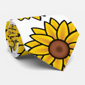 Cute Summer Sunflower Stropdas (Opgerold)