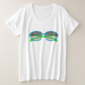 Cute Summer t-shirt met groene zonnebril (Design voorkant)