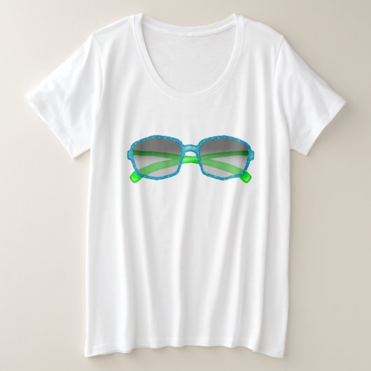 Cute Summer t-shirt met groene zonnebril (Design voorkant)
