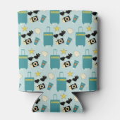 Cute Summer Vacation Elements Blikjeskoeler (Achterkant)