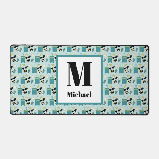 Cute Summer Vacation Elements Desk Mat (Voorkant)