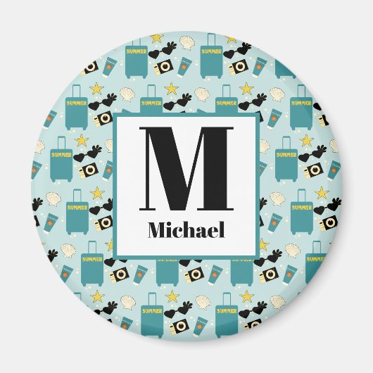 Cute Summer Vacation Elements Magnet (Voorkant)