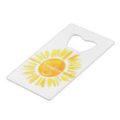 Cute summer Vacay Mode sunshine Creditkaart Flessenopener (Achterkant Gekanteld)