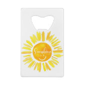 Cute summer Vacay Mode sunshine Creditkaart Flessenopener (Achterkant)