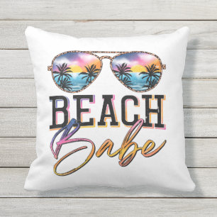 Cute Summer Vibes Sunbril Babe Beach House Buitenkussen