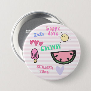 Cute Summer Vibes VSCO Girls Ronde Button 7,6 Cm