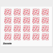 Cute Summer Watermelon Pattern Vierkante Sticker (Vel)
