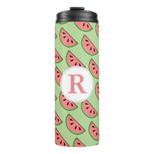 Cute Summer Watermelons Monogram Thermosbeker