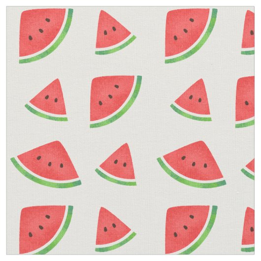 Cute Summer Waterverf Watermelon Stof (Close Up)