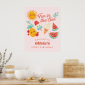 Cute Summer Welcome Birthday Sign Poster (Keuken)