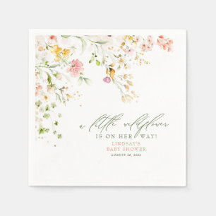 Cute Summer Wildflower Baby shower Servet