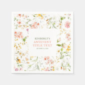 Cute Summer Wildflower Elke gebeurtenis Servet (Voorkant)