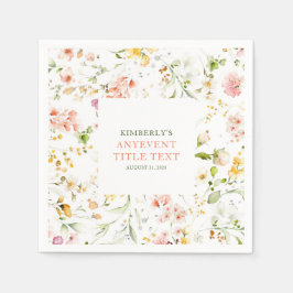 Cute Summer Wildflower Elke gebeurtenis Servet