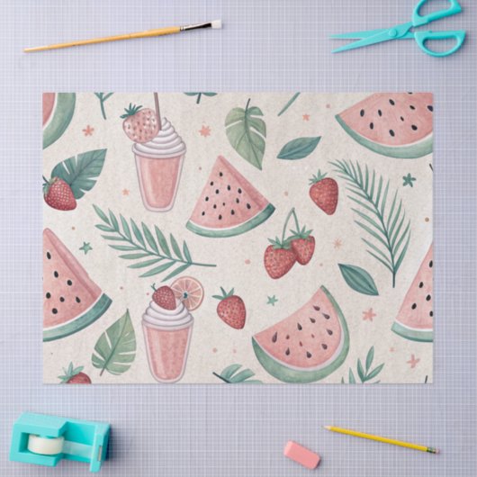 Cute Summery Tissue Paper Tissuepapier (Craft)