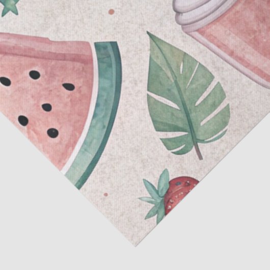 Cute Summery Tissue Paper Tissuepapier (Detail)