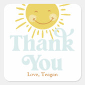 Cute Sun Bedankt Stickers (Voorkant)