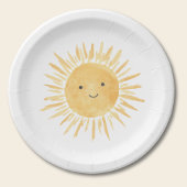 Cute Sun Boy's Birthday Party Papieren Bordje