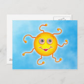 Cute Sun Briefkaart (Voorkant / Achterkant)