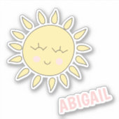 Cute Sun Cartoon - Persoonlijke Kinderen ticker Sticker (Voorkant)