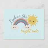 Cute Sun, Cloud & Rainbow: kijk op de heldere kant Briefkaart (Voorkant)