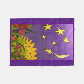 Cute Sun en Moon met Tulip ontworpen Fleece Deken (Voorkant (Horizontaal))