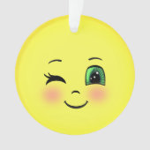 Cute Sun Happy Face Emoji Ornament (voorkant)