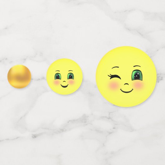 Cute Sun Happy Face Emojis Confetti (Voorkanten)