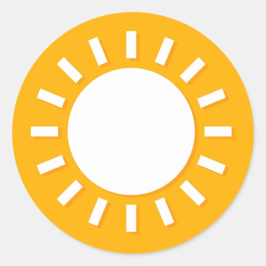 Cute sun illustration design sticker. Sticker (Voorkant)