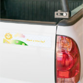 Cute sun kawaii cartoon bumpersticker (Op Truck)