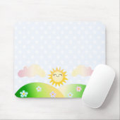 Cute sun kawaii cartoon muismat (Met muis)