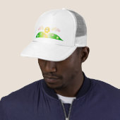 Cute sun kawaii cartoon trucker pet (In situ)