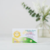 Cute sun kawaii cartoon visitekaartje (Staand voorkant)