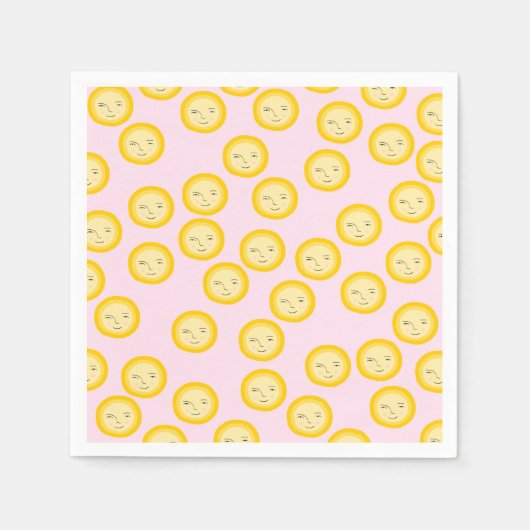 Cute Sun Paper Napkins Servet (Voorkant)