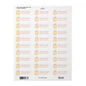 Cute Sun Return Address Etiket (Full Sheet)