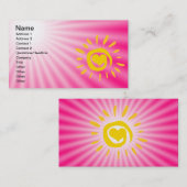 Cute Sun; Roze Visitekaartje (Voorkant / Achterkant)