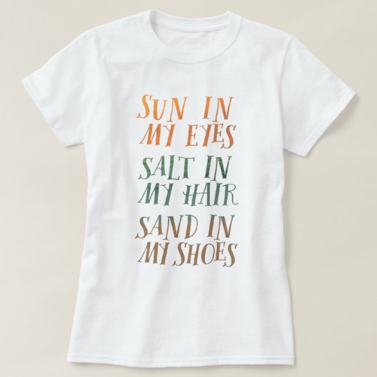 Cute Sun Salt Sand T-shirt (Design voorkant)
