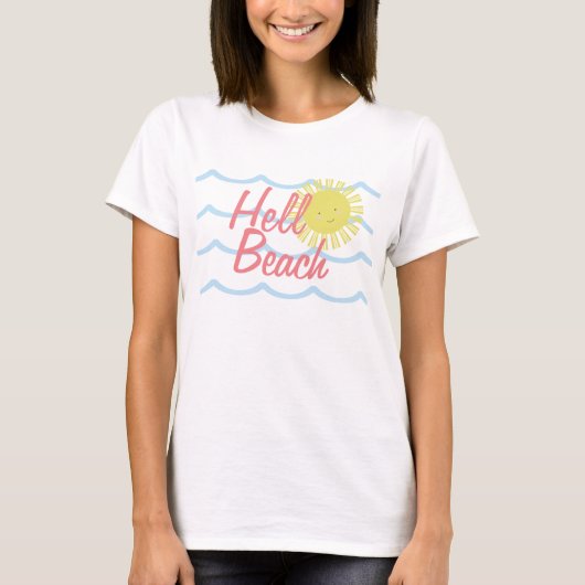 Cute Sun Summer Beach Waves T-shirt (Voorkant)