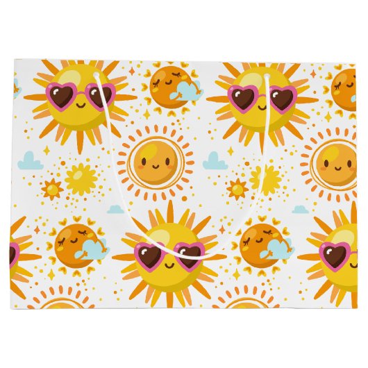 Cute Sun Sunshine Groot Cadeauzakje (Achterkant)