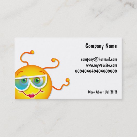 Cute Sun Visitekaartje (Voorkant)