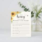 Cute Sunflower Bee Baby Shower (Staand voorkant)