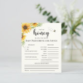 Cute Sunflower Bee Baby Shower (Staand voorkant)