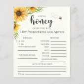 Cute Sunflower Bee Baby Shower (Voorkant)