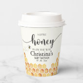 Cute Sunflower Bee Baby Shower Papieren Bekers (Achterkant)