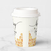 Cute Sunflower Bee Baby Shower Papieren Bekers (Rechts)