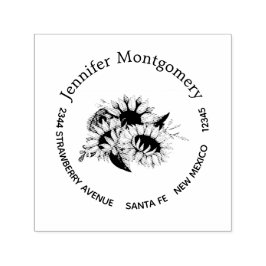 Cute Sunflower Bouquet Fresh & Summery Zelfinktende Stempel