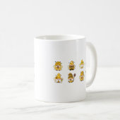Cute Sunflower Bumblebee Gnome Koffiemok (Voorkant rechts)