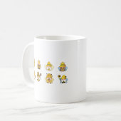Cute Sunflower Bumblebee Gnome Koffiemok (Voorkant links)