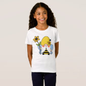 Cute Sunflower Bumblebee Gnome T-Shirt (Voorkant volledig)